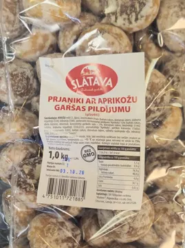 SLĀTAVA Gingerbread with apricot flavour filling 1 kg