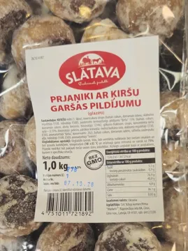 SLĀTAVA Gingerbread with cherry flavour filling 1 kg