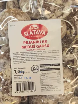 SLĀTAVA Honey flavour gingerbread 1 kg